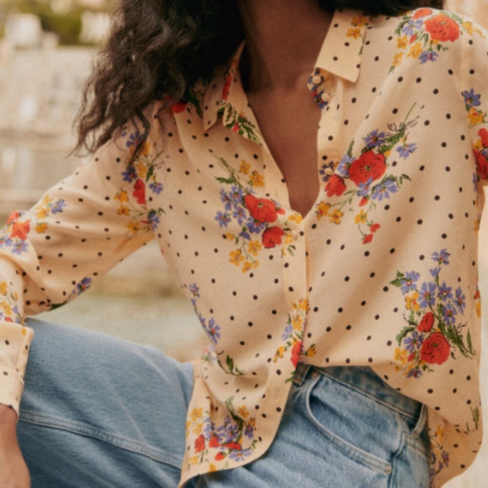 Sezane Ann Shirt in sold out Poppy